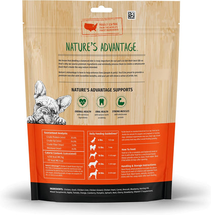 Nature's Advantage Freeze-Dried Raw Chicken & Quail Dinner Dog Food Mini Nibs, 14 oz | Grain Free, High Protein Nutrition (Pack of 2)