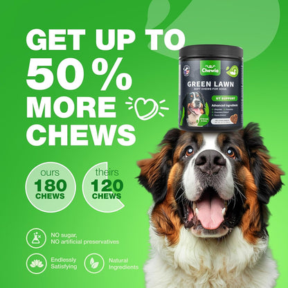 Grass Spot Chews for Dogs - Dog Probiotic, Multivitamins, Enzymes - Vitality & UTI & Digective Support - Urine Neutralizer for Lawn