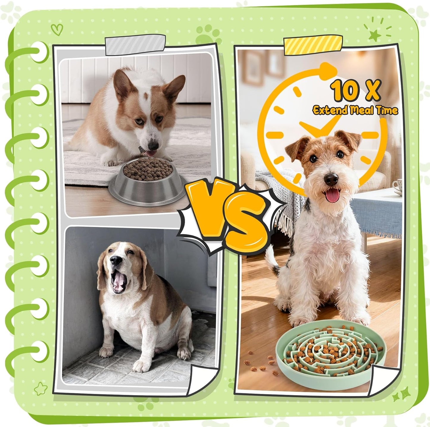 KIPRITII Enriching Slow Feeding Set for Dogs – Slow Feeder Dog Bowls & Interactive Toys with Puzzle-Based Enrichment for Smarter Eating & Busy Minds