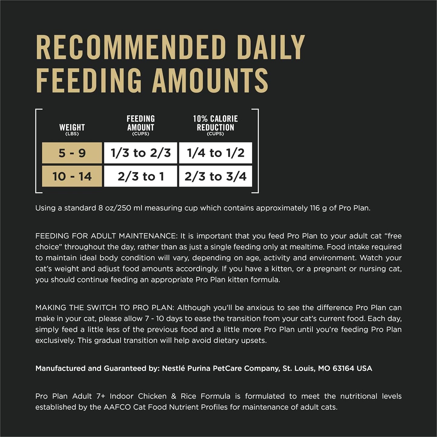 Purina Pro Plan Adult 7 Plus Indoor Chicken and Rice Formula High Protein Cat Food - 7 lb. Bag