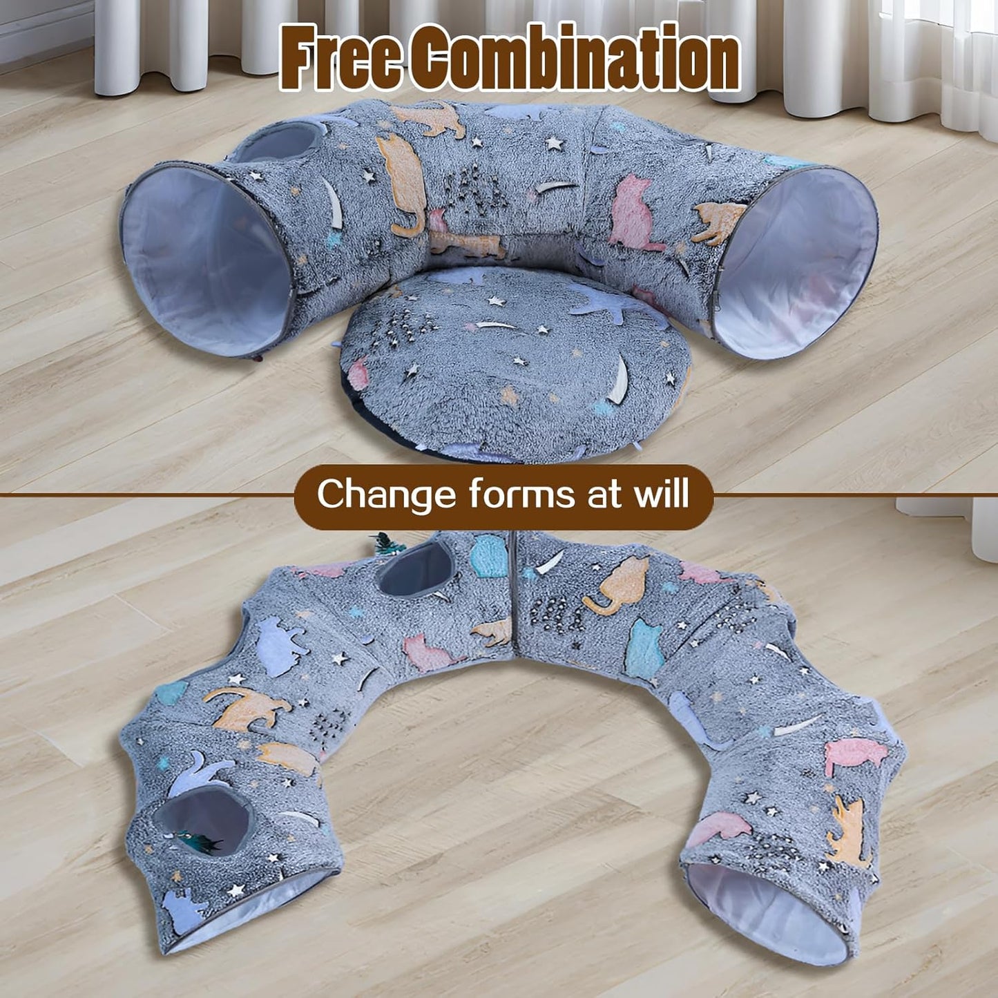 Cat Cave for Puppy and Kitty,Cat Tunnel Bed,Cat Toys for Indoor