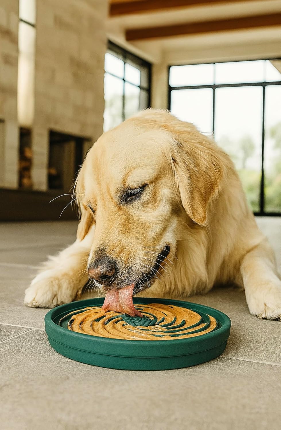 The Daily Bond 4-in-1 Dog Feeder – Slow Feeder Base with 3 Interchangeable Lick Mat Lids for Everyday Enrichment & Engagement– BPA-Free, Dishwasher-Safe Design