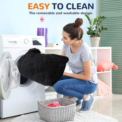 Rengue Dog Car Seat for Large/Medium Dogs, Dog Car Bed for Backseat Washable Pet Travel Safety with Storage Pockets for Easy Cleaning Fits for All Cars(47 * 20 * 7.9 Inch)