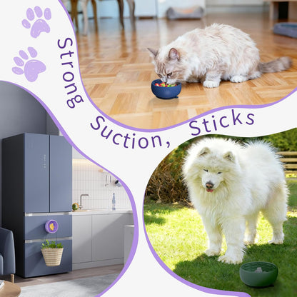 Deep Blue Lick Mat for Dogs & Cats - Anxiety Relief Slow Feeder Dog Bowl with Strong Suction - BPA-Free Silicone Puzzle Feeder for Calming, Enrichment & Stress-Free Grooming(Only for Small Dogs)