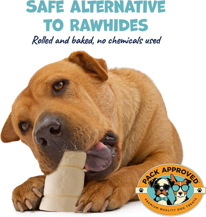 Long Lasting Dog Chews Bundle - Beef Cheek Rolls & Bull Beef Twists for Medium to Large Dogs