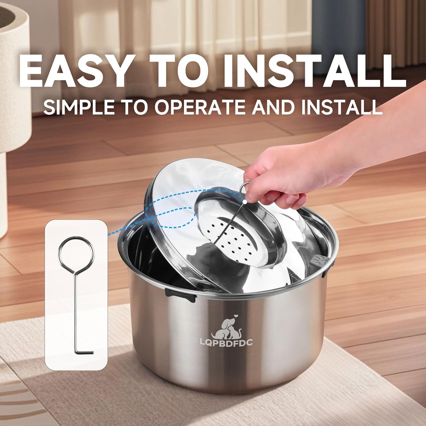 Dog Water Bowl No Spill and Slow Feeder Dog Bowl, 304 Stainless Steel