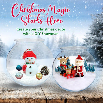 Fish Bowls For Drinks - 6 Pack - 16 Oz - BPA-Free Small Plastic Ivy Bowls For Crafts, Mini Fish Bowls Unbreakable, Candy Dishes for Party Centerpieces, Carnival Fishing, Home Decor…