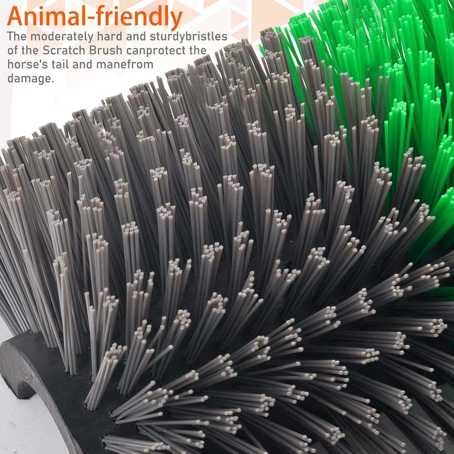 4PCS Livestock Scratch Brushes, Green (Including 304 Stainless Steel Screws, Best Firm Bristle Brushes, Suitable for Horses, Cows, Sheep, Pigs, Deer etc.)