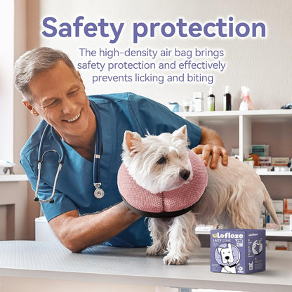 Soft Inflatable Dog Cone for Large Medium Small Dogs Cats - Neck Donut, E Collar Alternatives for Recovery