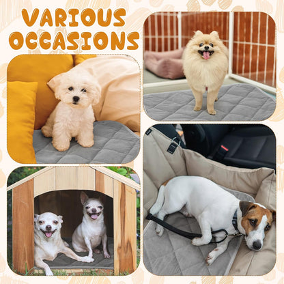 Novabright 4 Pack Self Warming Cat Bed Cat Dog Heating Pad Soft Warm Thermal Mat with Anti-Slip Bottom Dog Crate Pad for Outdoor Indoor Small Dogs Kittens(Gray,17.7 x 23.6 Inches)