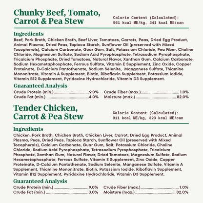 Nutro Hearty Stew Adult Natural Grain Free Wet Dog Food Cuts in Gravy Chicken Beef Variety Pack, 12.5 oz Cans (12 Count, Pack of 1)