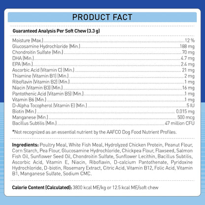 All-in-One Dog Multivitamin – Hip & Joint, Skin, Coat, Digestion & Immune Support – Soft Chews with Biotin, Glucosamine & Omega-3 – 150ct Chicken Flavor | Manufactured in USA