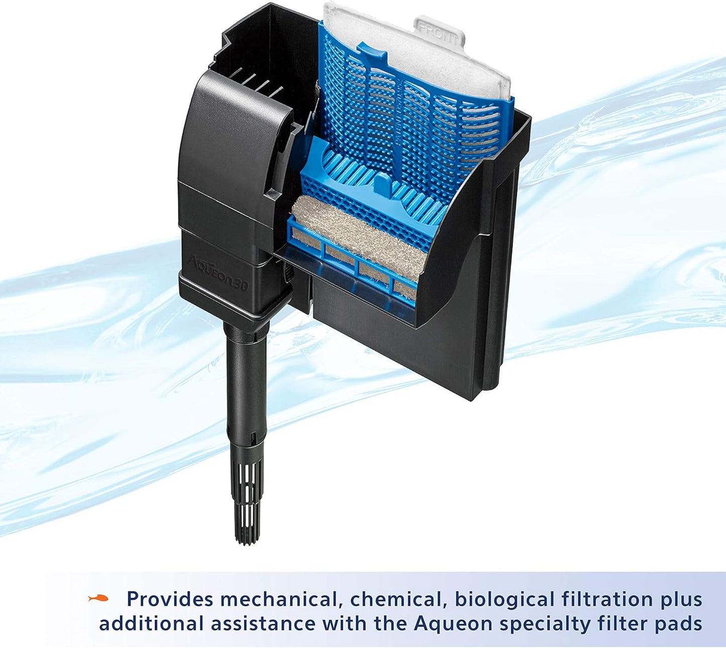 Aqueon QuietFlow 30 LED PRO Aquarium Fish Tank Power Filter For Up To 45 Gallon Aquariums