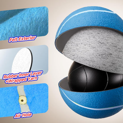 HETOO Dog Tennis Balls: 9.5 inch Giant Large Dog Toys- Herding Dog Toys Balls- Outdoor Big Dog Tennis Ball for Medium Large Dogs- Pet Toys Golden Retriever Birthday Christams Gifts- Blue