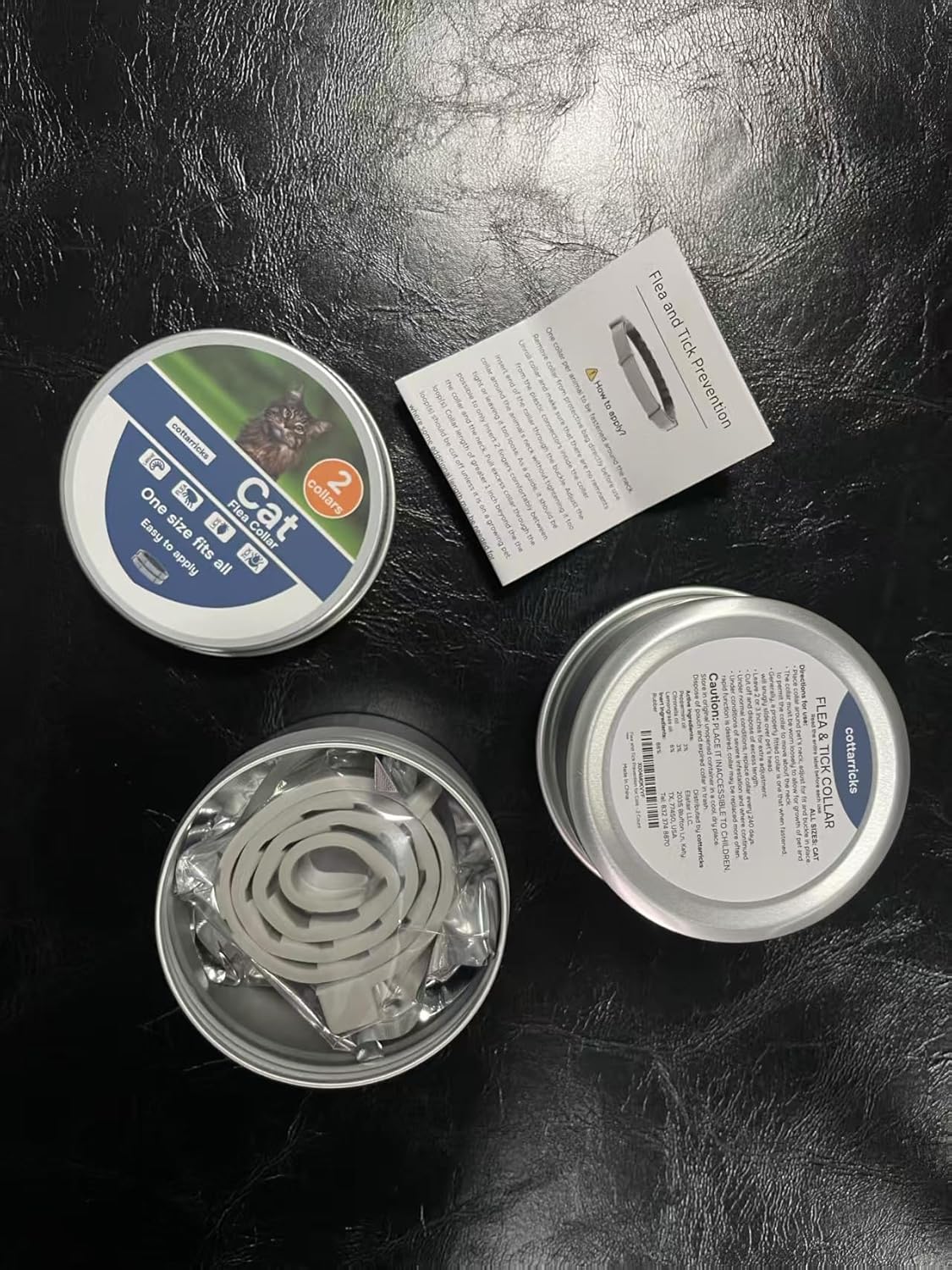 Flea and Tick Prevention for Cats - Collar - 2 Count - Adjustable