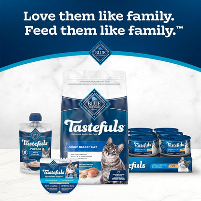 Blue Buffalo Tastefuls Flaked Wet Cat Food Variety Pack, Made with Natural Ingredients, Tuna, Chicken, Fish & Shrimp, 3-oz Cans (12 Count, 4 of Each)