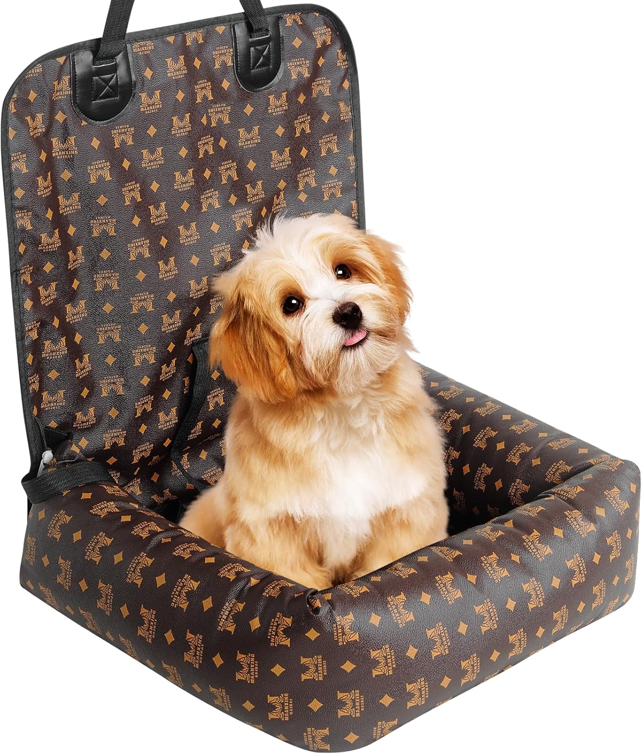 Car Seats for Small/Medium Dogs, Memory Foam Dog Booster up to 35 lbs, Travel Pet Car Seat Washable Dog Bed.