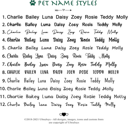 Ultra Joys Cat ID Tag Personalized Pet Tags, Durable Stainless Steel Small Pet Mini Dog Cat Tag Lightweight - Fish Tag in Silver