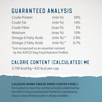 Caledon Farms Freeze-Dried Coated Lamb Recipe Premium Dry Dog Food 3.9lb