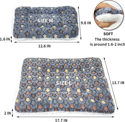Amakunft 2 Pcs Large Guinea Pig Bed Mat, Rabbit Sleep Bed, 17.7x13.7x2 Inches, Small Animal Playpen for Bunny/Chinchilla/Hedgehog