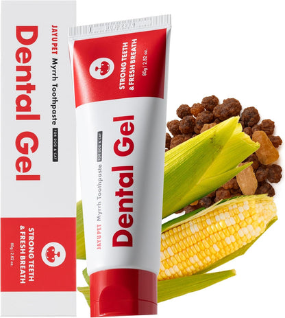 JAYU PET Dental Gel - Dog Cat Toothpaste, Removing Plaque and Tartar, Teeth Cleaning & Breath Freshener, Puppy Kitten Dental Care with Vet Approved (2.82oz. 80g)