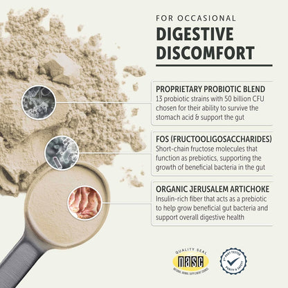 Four Leaf Rover Bifido for Fido - Dog Probiotics for Digestive Health and Gut Health and Immune Balance - 50 Billion CFU - Veterinarian Formulated - 30 Day Large Dog Supply