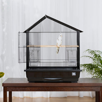 Prevue Pet Products Conure Manor Metal Birdcage for Small, Medium Birds with 2 Cups and Perches