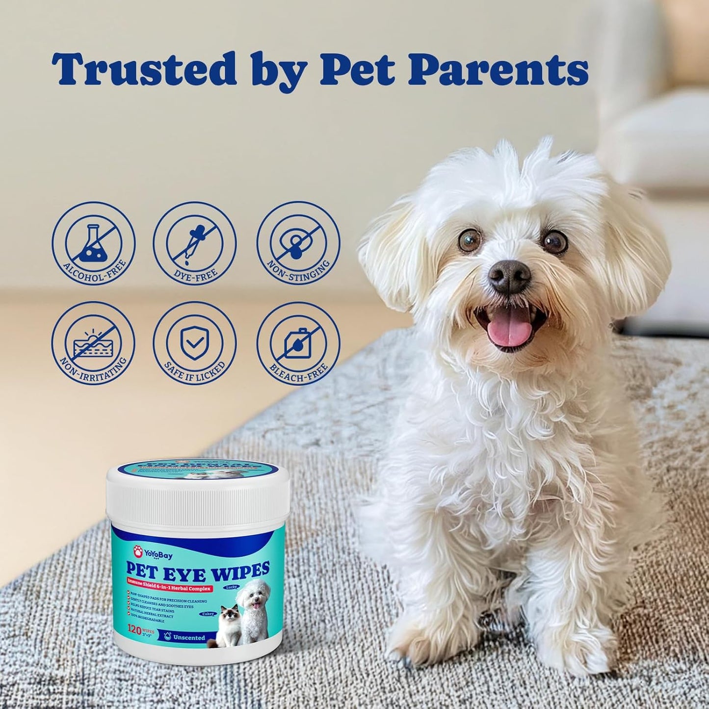 Product Image YoYoBay No Poo Chews for Dogs, Coprophagia Deterrent, Stool Eating Deterrent - with Probiotics, Fiber Blend, Natural Deterrent +Product Image YoYoBay Dog Eye Wipes for Tear Stain Remover