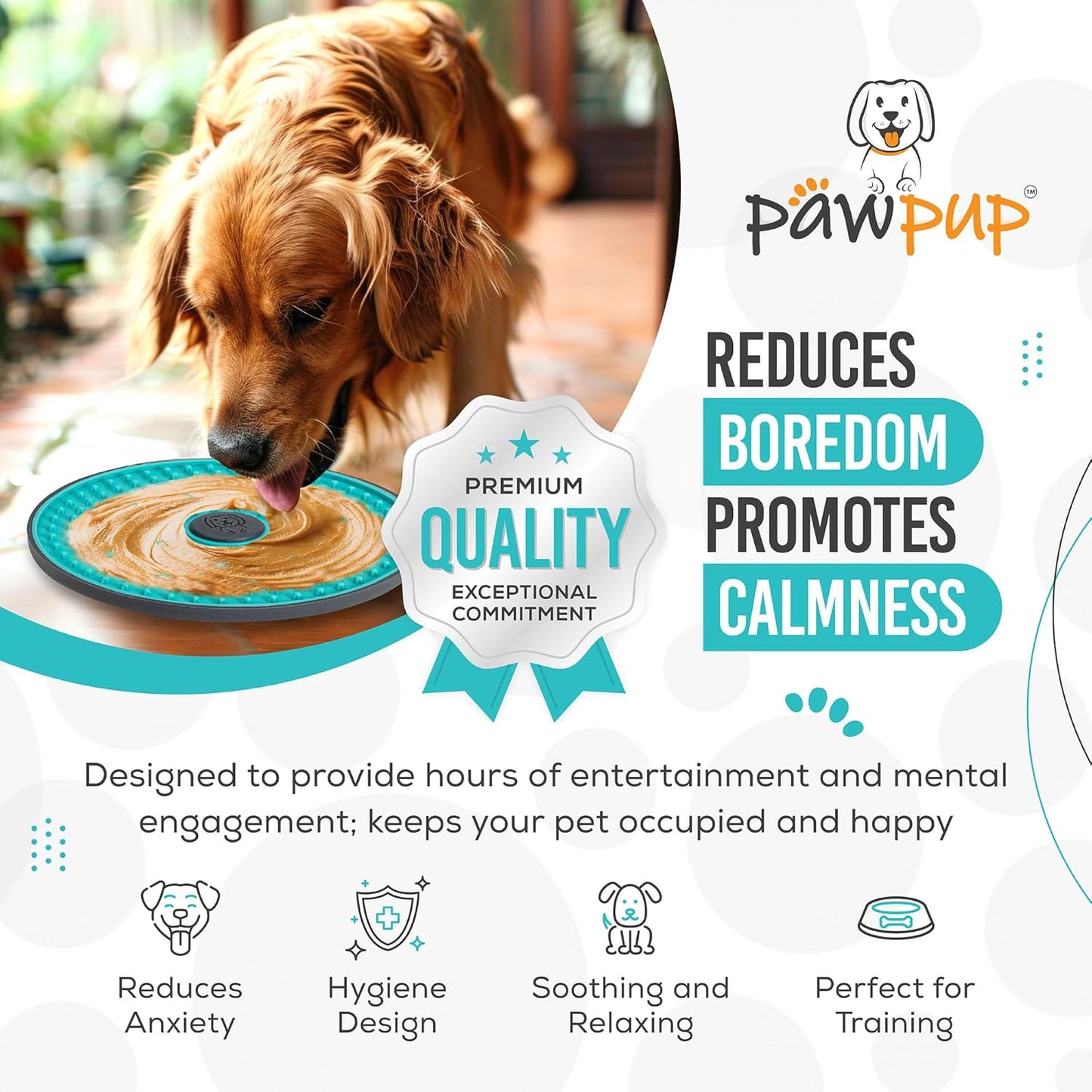 Lick Mat for Dogs - 8.2" Extra Large Dog Licking Mat, Slow Feeder for Anxiety Relief, Non-Slip, Crate Friendly, Easy to Clean, Perfect for Peanut Butter, Yogurt & Pumpkin Puree (Sea Green)