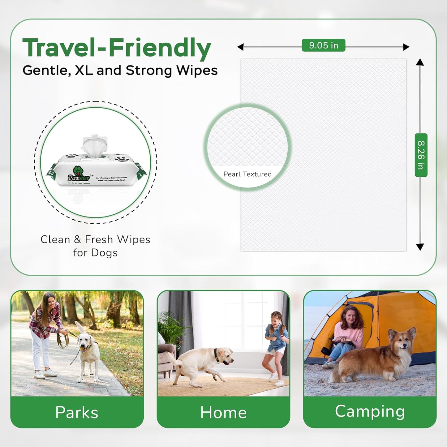 Dog Essentials Starter Kit - Dog Lovers Gift Box with Pet Wipes, Paw Balm, Dental Teeth Cleaning Wipes and Poop Bags Set - Complete Dog Care for Travel & Camping