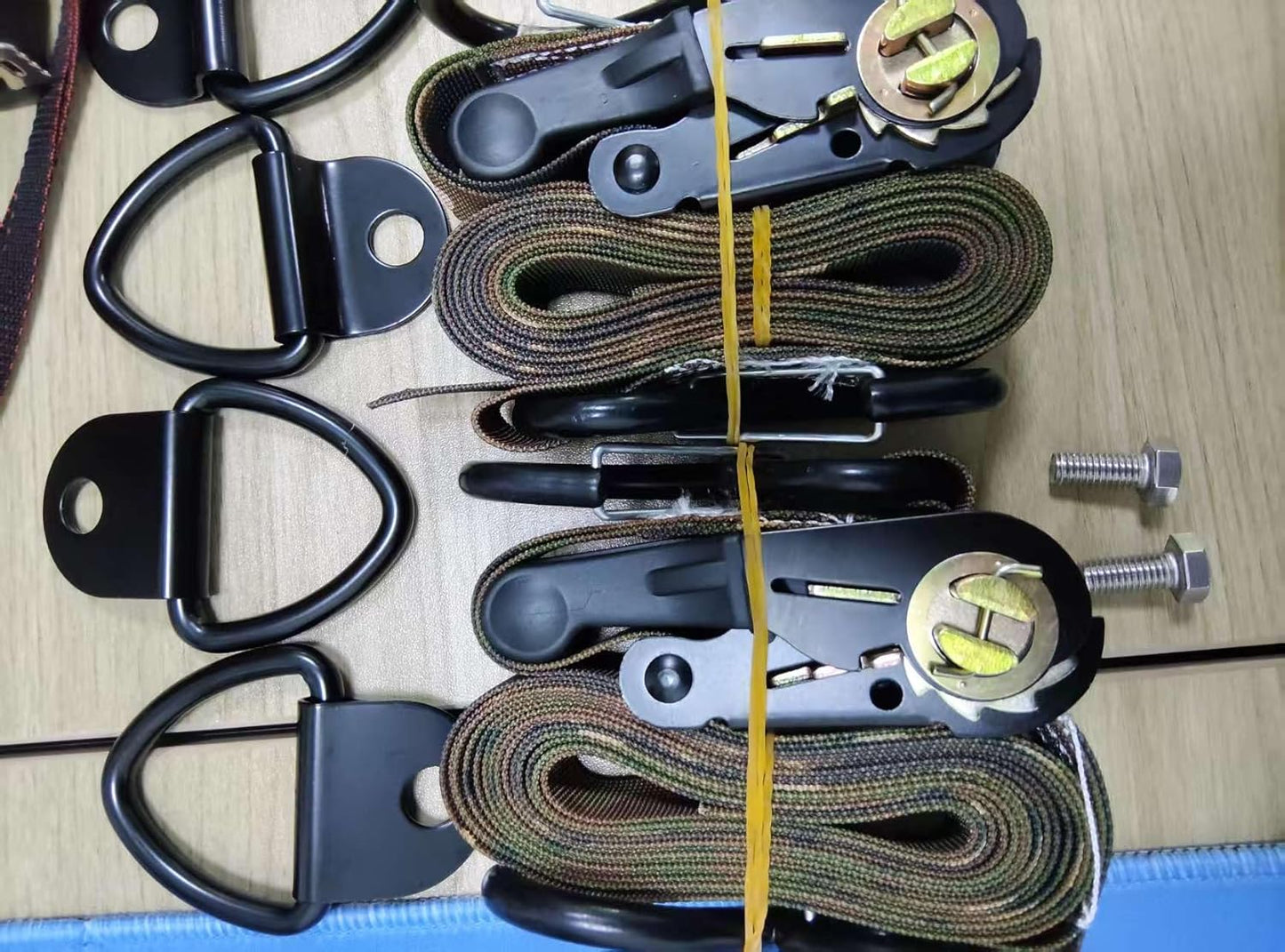 Zebrabox 4-Pack Camo Tie Down Kit Exclusively for Ruffland Kennel - Adjustable Buckles, Heavy-Duty Tear/Wear Resistant & Break-Proof, Reliable Dog Tie-Outs for Rock-Solid Ruffland Kennel Anchoring