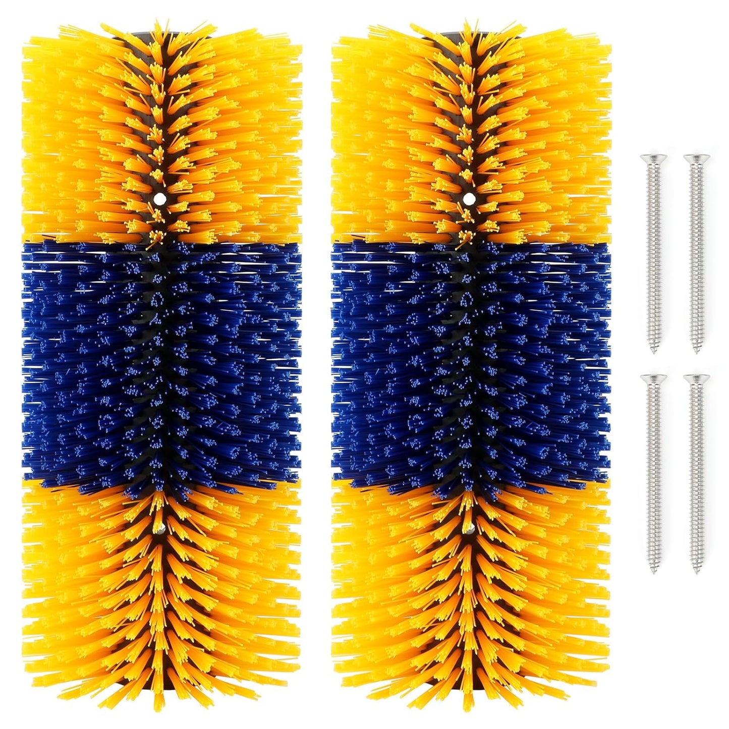 2 Pcs Livestock Scratch Brushs, Cattle Brush Relieves Itching and Cleansing Massage Brush Kit, Cattle Supplies Suitable for Cows, Horses, Sheep & Pigs with 2 Screws