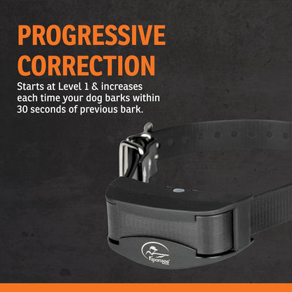 SportDOG Brand NoBark 10 Collar, Dog Bark Collars, Rechargeable, Programmable Bark Collar, Silent Partner Technology, Two Modes of Operation, Waterproof Collar (Black)