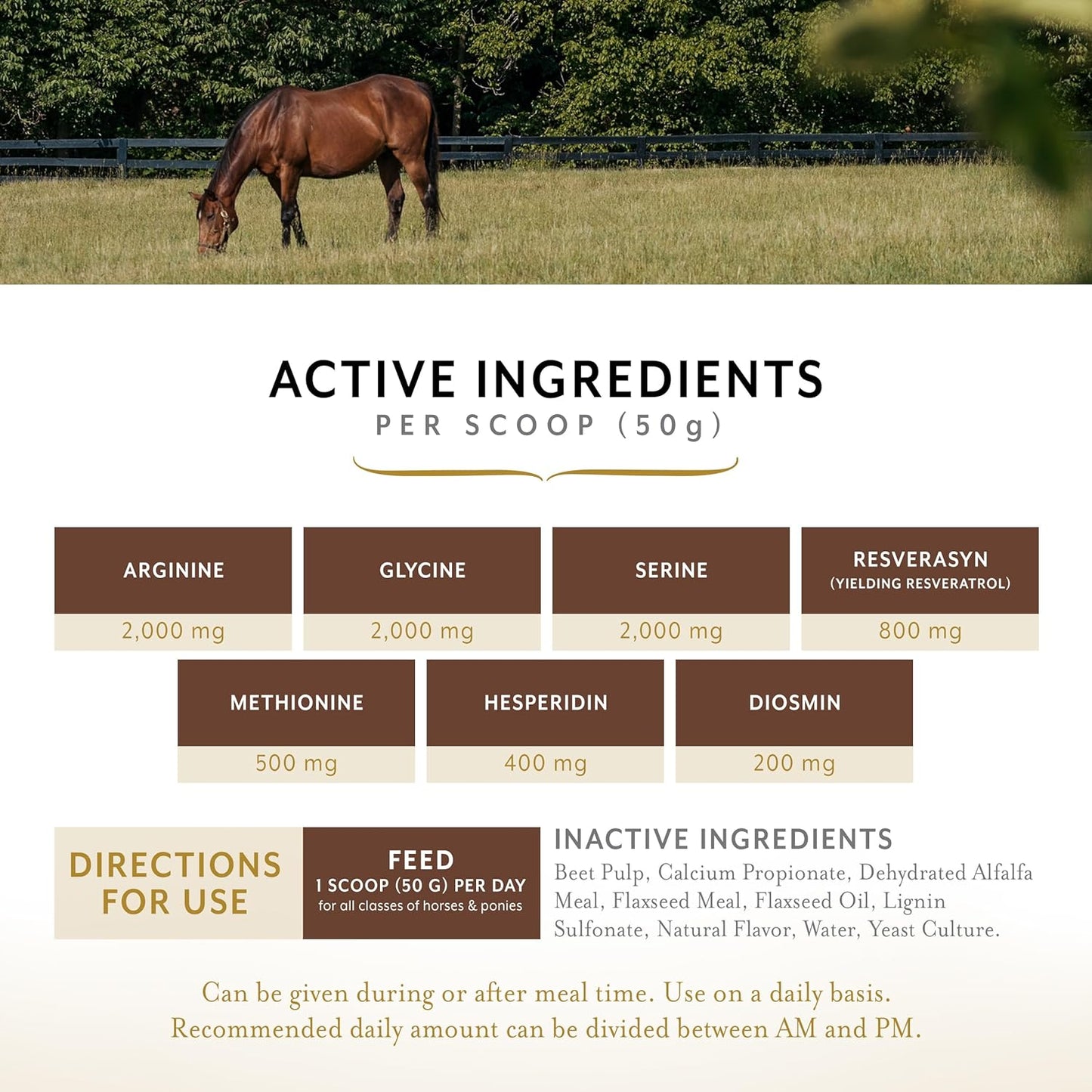 Equithrive MetaCare Horse Supplement Pellets with Resveratrol, Flavonoids and Amino Acids, Equine Metabolic Support, 3.3 lbs, 30 Day Supply