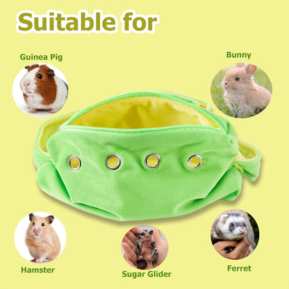 Meow&Woof Sugar Glider Bonding Pouch & Small Animal Carrier+ 3 Pack Sugar Glider Harness and Leash Set