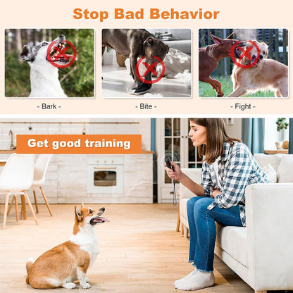 Arien Dog Bark Deterrent Devices, Rechargeable Ultrasonic Anti Barking Device for Dogs, Dog Bark Control Devices 50FT Range Safe for Dogs & Human Portable Indoor Outdoor, Dog Training & Behavior Aids