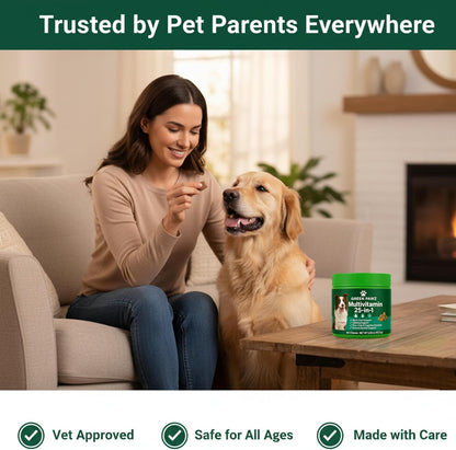 Dog Multivitamin – 90 Soft Chews for Hip & Joint, Skin & Coat, Digestion, Immunity – Glucosamine, Probiotics & Omegas – All Ages & Breeds – Chicken Flavor