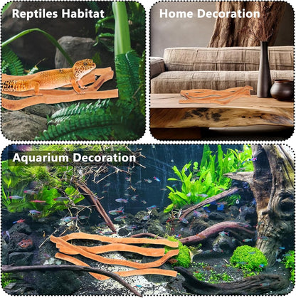 250g Natural Driftwood for Aquarium, Mix Natural Wood Roots, Wood Long Driftwood, Applies to Reptile Branches Terrarium, Driftwood for Aquarium Decor