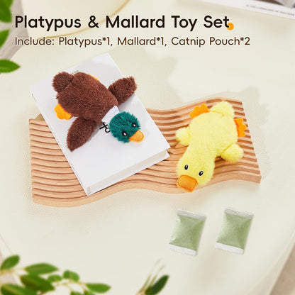 Potaroma Cat Toys Catnip Crinkly Sound 2 Pcs, Mess-Free Stuffless Kitten Toy, Durable Feline Bite Interactive Kicker Toys for Cat Indoor Exercise 6.5 Inches