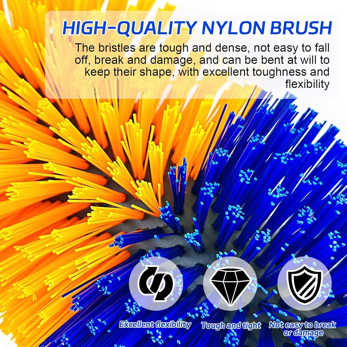 2PCS Livestock Scratch Brushes, Horse Scratcher Full Massage Brush Kit, Relieve Itching on Back, for Horse, Cattle, Sheep, Pig, Yellow