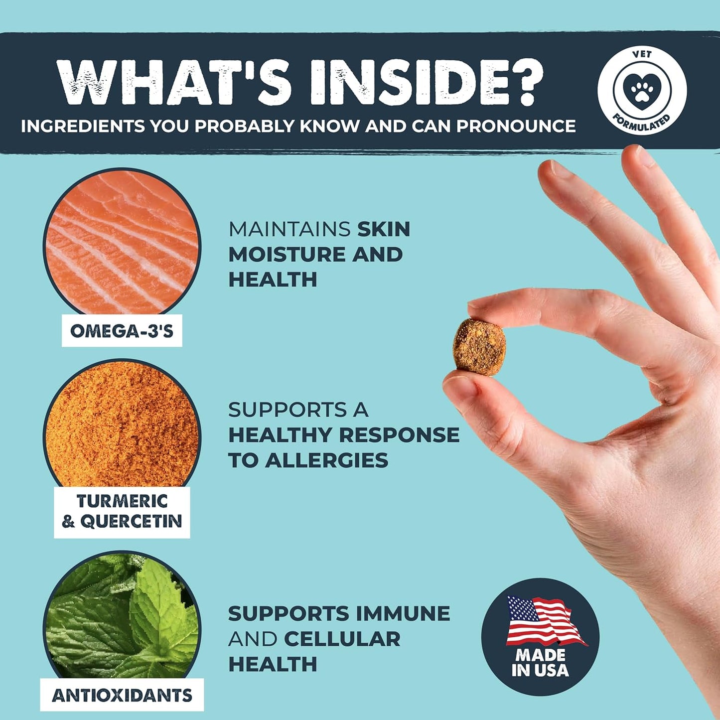 Mighty Paw Waggables Allergy Immune + Itch (Made in The USA) -Dog Chews Anti-Itch for Dogs. Allergy Support Vitamins for Skin and Coat Allergies. Omega 3 & Quercetin for Pets 120 Ct