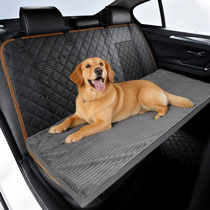 Dog Bed Mat for Car Backseat,Colewin Non-slip Waterproof Car Seat Mat for Dogs&Pets with 2-Inch Thick Foam & Easy Clean Dog Pad Cover Suitable for Travel,Camp,Home,NOT Include Extender(23.5x51in,Grey)