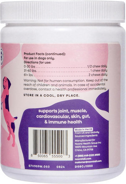 8-in-1 Dog Multivitamin Health Supplement for Joint, Muscle, Cardiovascular, Skin, Gut & Immune System Health-With Vitamins, MSM, Minerals, Hyaluronic Acid & Glucosamine Chondroitin-50 Chews