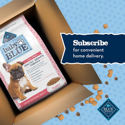 Blue Buffalo Baby Blue Natural Small Breed Puppy Dry Dog Food, Healthy Growth Formula with DHA, Chicken and Oatmeal Recipe, 4-lb Bag
