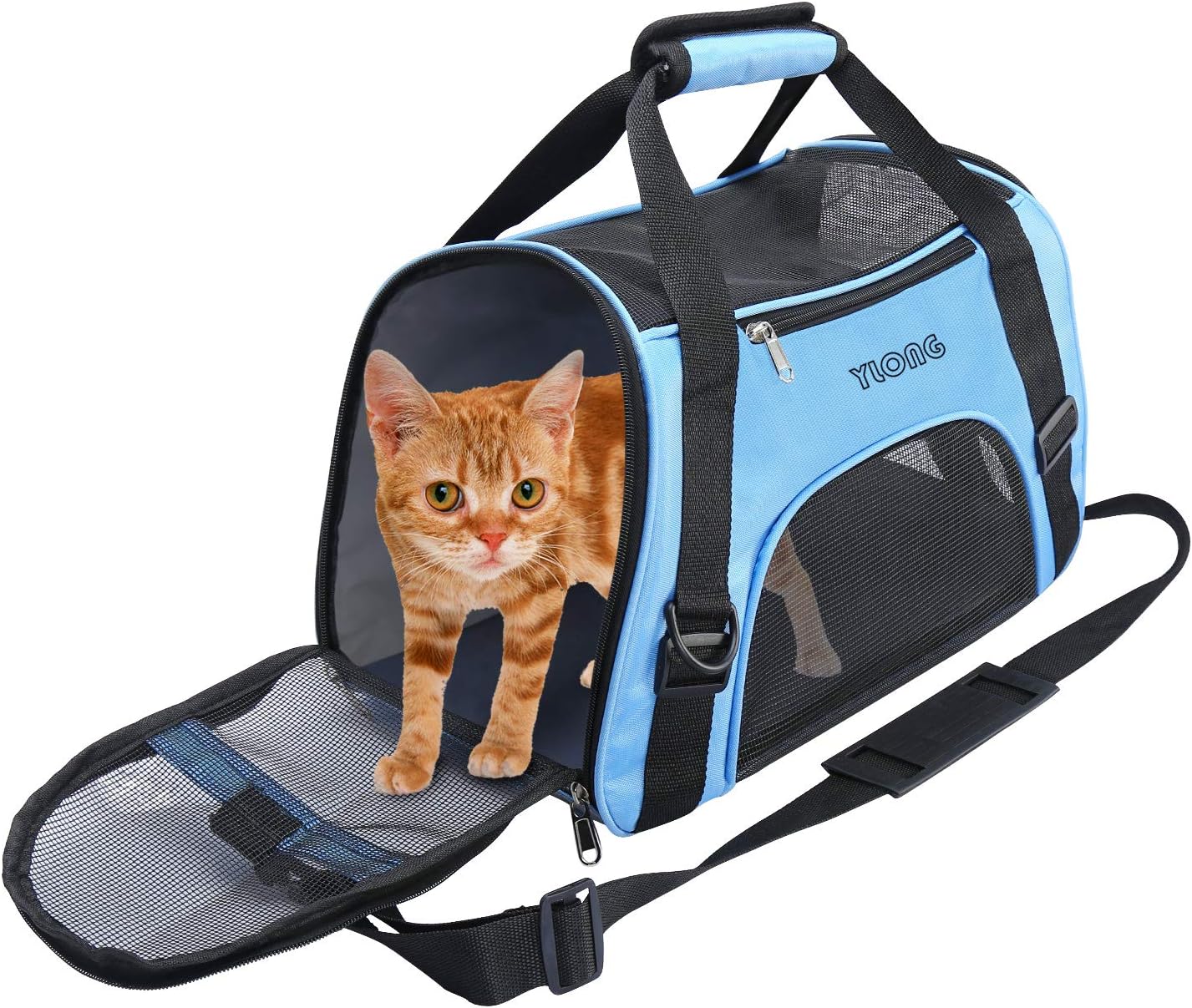 YLONG Airline Approved Pet Carrier,Soft-Sided Pet Travel Carrier for Cats Dogs Puppy Comfort Portable Foldable Pet Bag