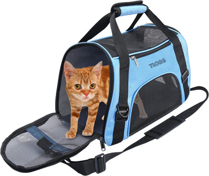 YLONG Airline Approved Pet Carrier,Soft-Sided Pet Travel Carrier for Cats Dogs Puppy Comfort Portable Foldable Pet Bag