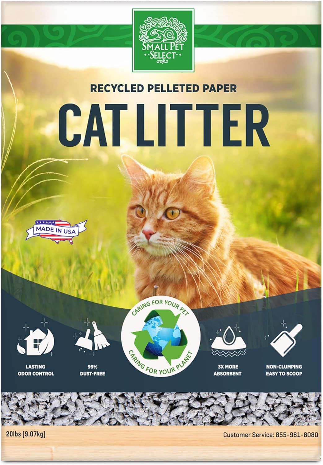 Small Pet Select-Recycled Pelleted Paper Cat Litter, 20lb