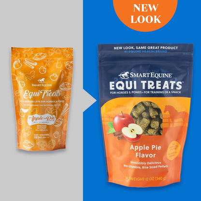 Equi Treats | High-Fiber Horse Treats | Low ESC & Starch | Bite-Sized | No Added Sugar | Bundle of 3 Bags, 4 LB Each: Banana Bread, Carrot Cake, and Apple Pie