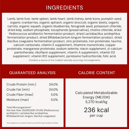 Stella & Chewy's Freeze-Dried Raw Lamb Meal Mixers- Dog Food Topper and Mixer - Made with 95% Grass-Fed Lamb, Organs & Bone - Perfect for Picky Eaters - Grain-Free - 18 oz