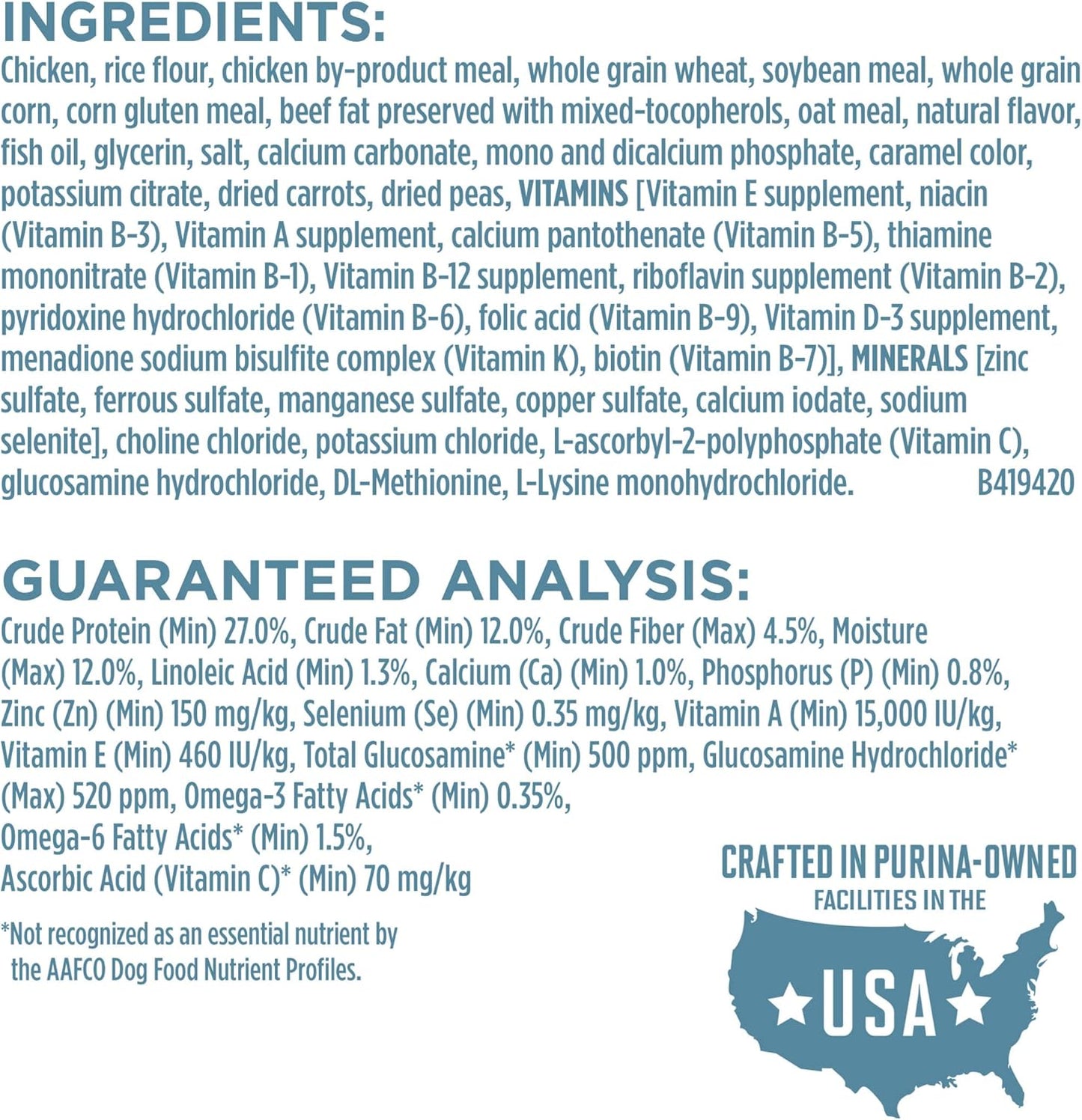 Purina ONE Plus Joint Health Formula Natural With Added Vitamins, Minerals and Nutrients Dry Dog Food - 16.5 lb. Bag